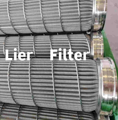 L'alta efficienza 0.3um-180um ha pieghettato il cavo Mesh Filter di acciaio inossidabile dell'elemento filtrante